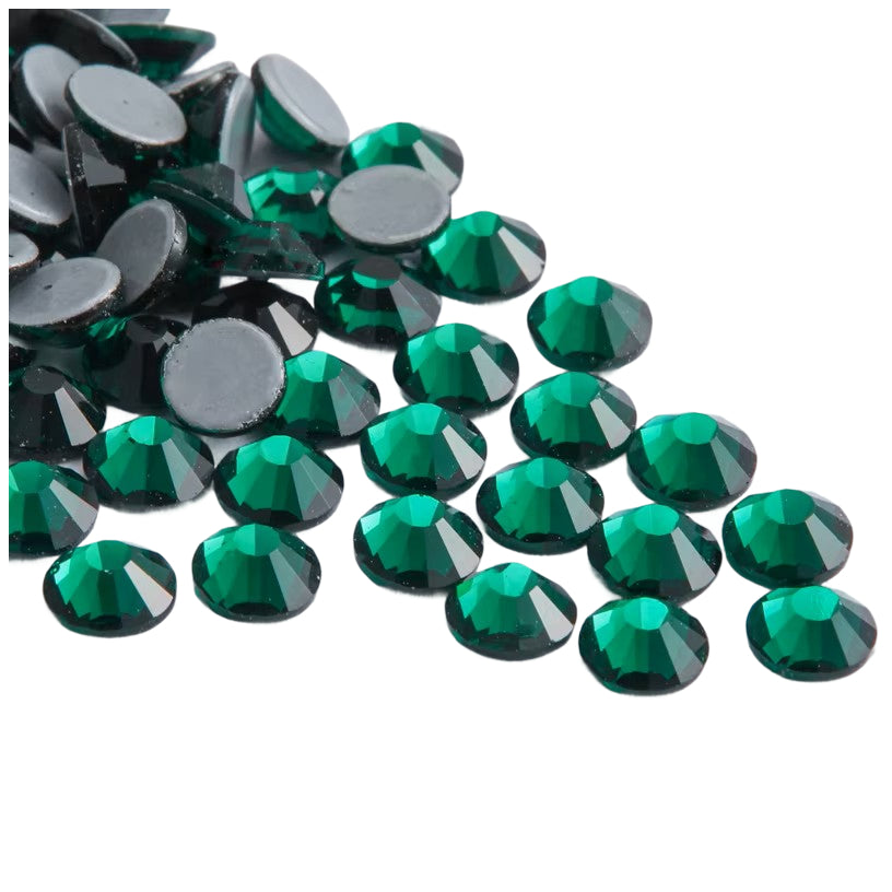 Flat Back Rhinestones Round Gems for Nail Art Clothing Crafts Glue Fix Decorations, Pack of 1440