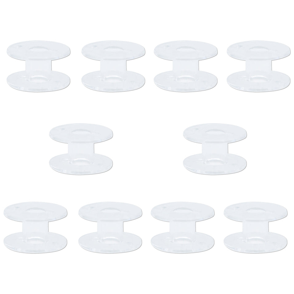 Plastic Sewing Bobbins Compatible With Janome Top And Front Load Machines Universal 20mm, Pack of 10