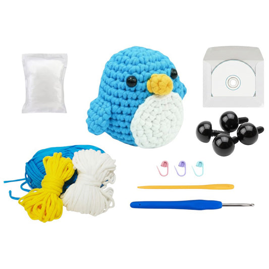 Beginner Crochet Animal Kit with Step by Step Tutorials for DIY Knitting and Craft Projects