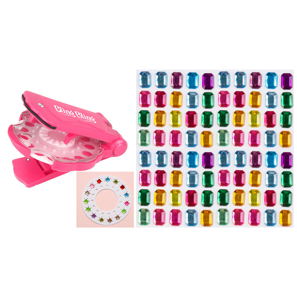Colorful Hair Rhinestone Styling Kit for Festivals Parties School Events and DIY Hair Decoration Projects