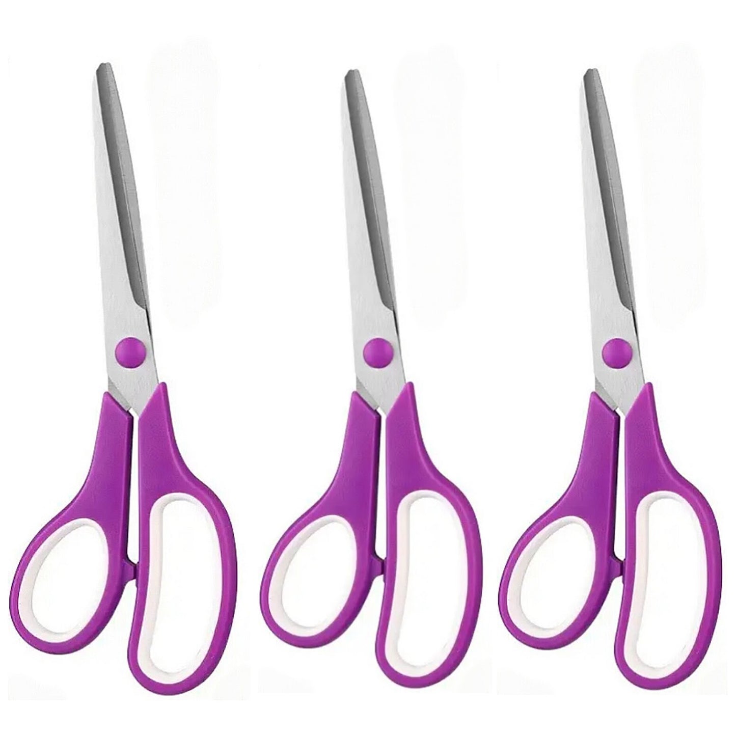 8 Inch Dual Color Stainless Steel Scissors All Purpose for Office School and Sewing Crafts