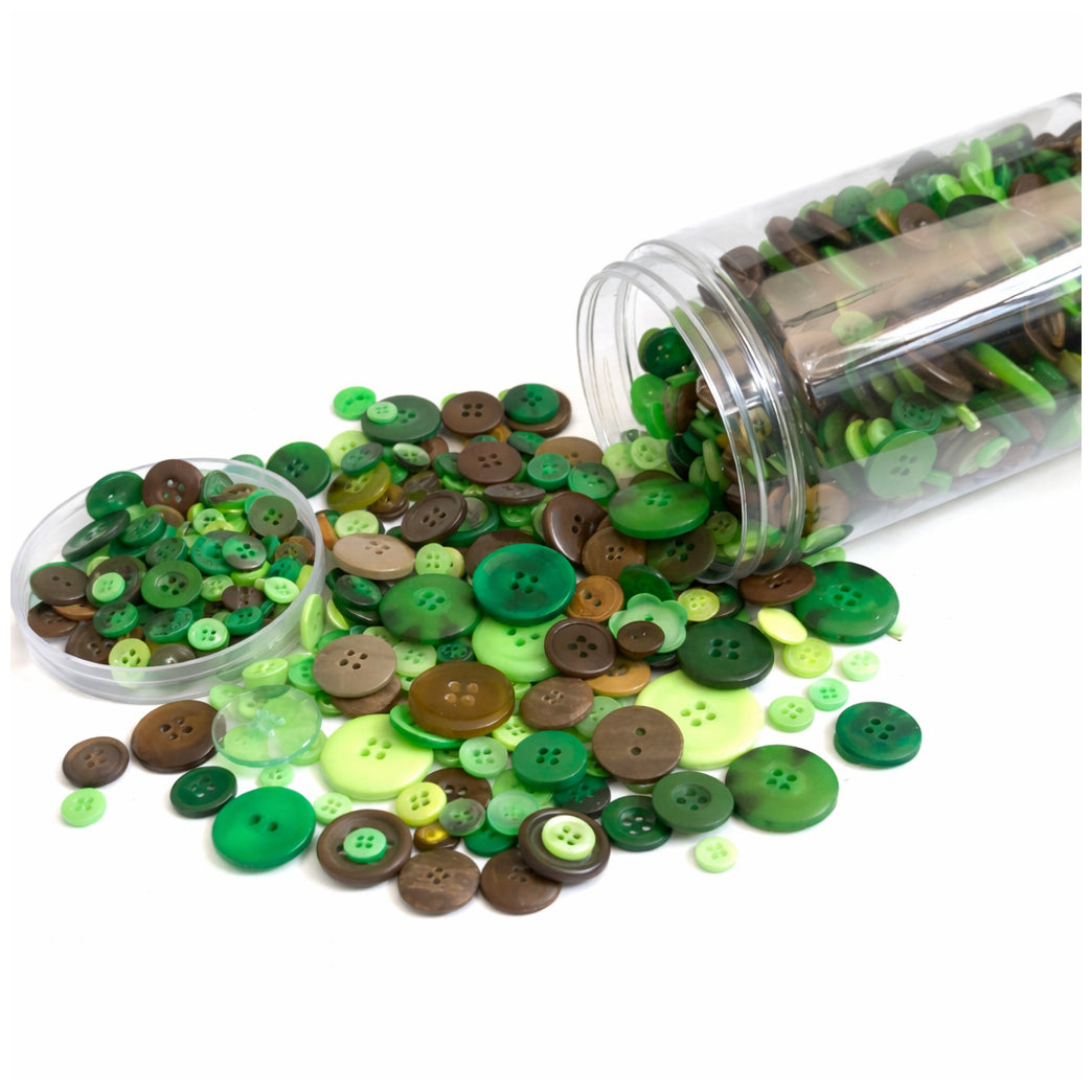 Assorted Resin Buttons 800 to 1000 pcs 500g Pack with 2 Hole and 4 Hole Sizes for Sewing and DIY Crafts