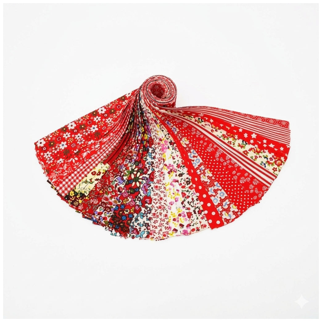 40 Precut Quilting Fabric Strips for Sewing, Crafting, Blankets, Rugs, Upholstery, and Home Decor Purse Making