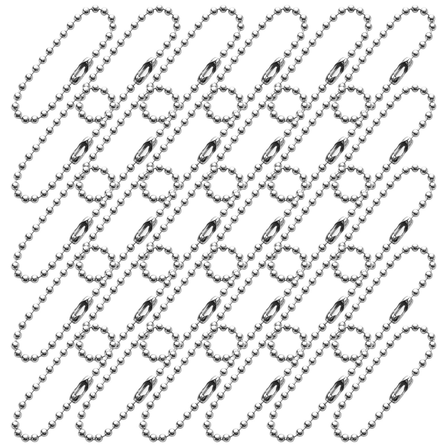 3.9 Inch Stainless Steel Ball Chain Keychain Extension Chains for Tags Jewelry Making and DIY Crafts