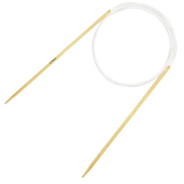 Carbonized Bamboo Circular Knitting Needles with Clear Cables, 16" Length for Smooth Knitting