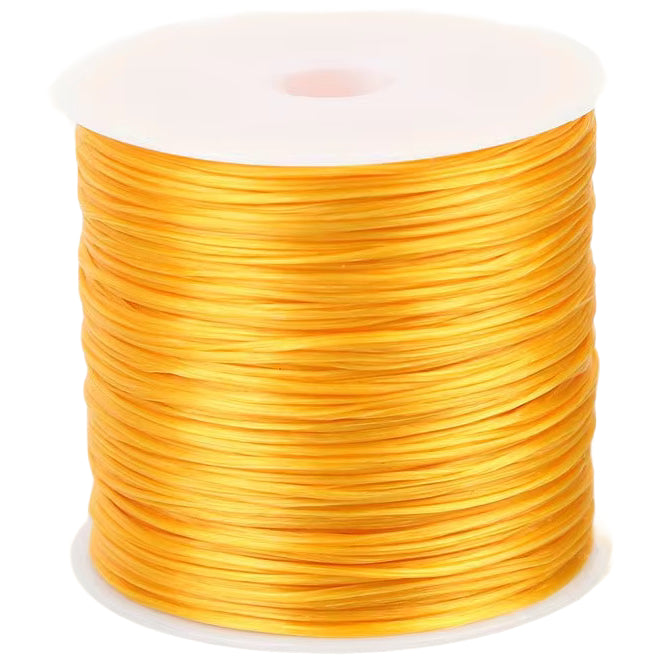 0.8mm Transparent Crystal Elastic Cord for Beading, Bracelets, and Jewelry Making, 60m Roll