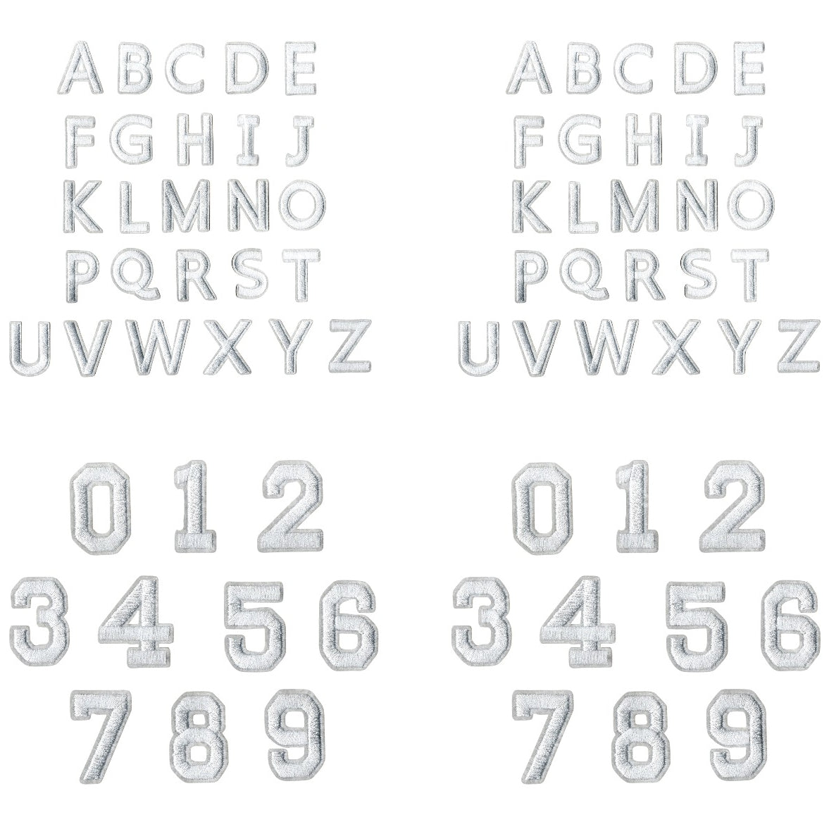 Iron-On Alphabet and Number Embroidered Patches for Clothing, Hats, Jeans, DIY Crafts and Sewing Repairs