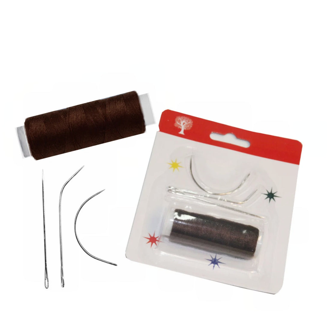 Curved Weaving Needle and Thread Guide Tool Set for Wig Making and Hair Extensions Sewing