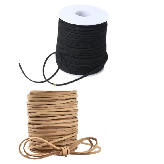 Faux Suede Leather Cord 50 Yards Flat Lace String for Jewelry Making Bracelets Crafts and DIY Projects