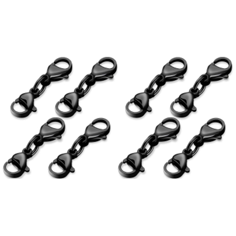 Stainless Steel Double Lobster Clasp Necklace Extenders for DIY Jewelry Making