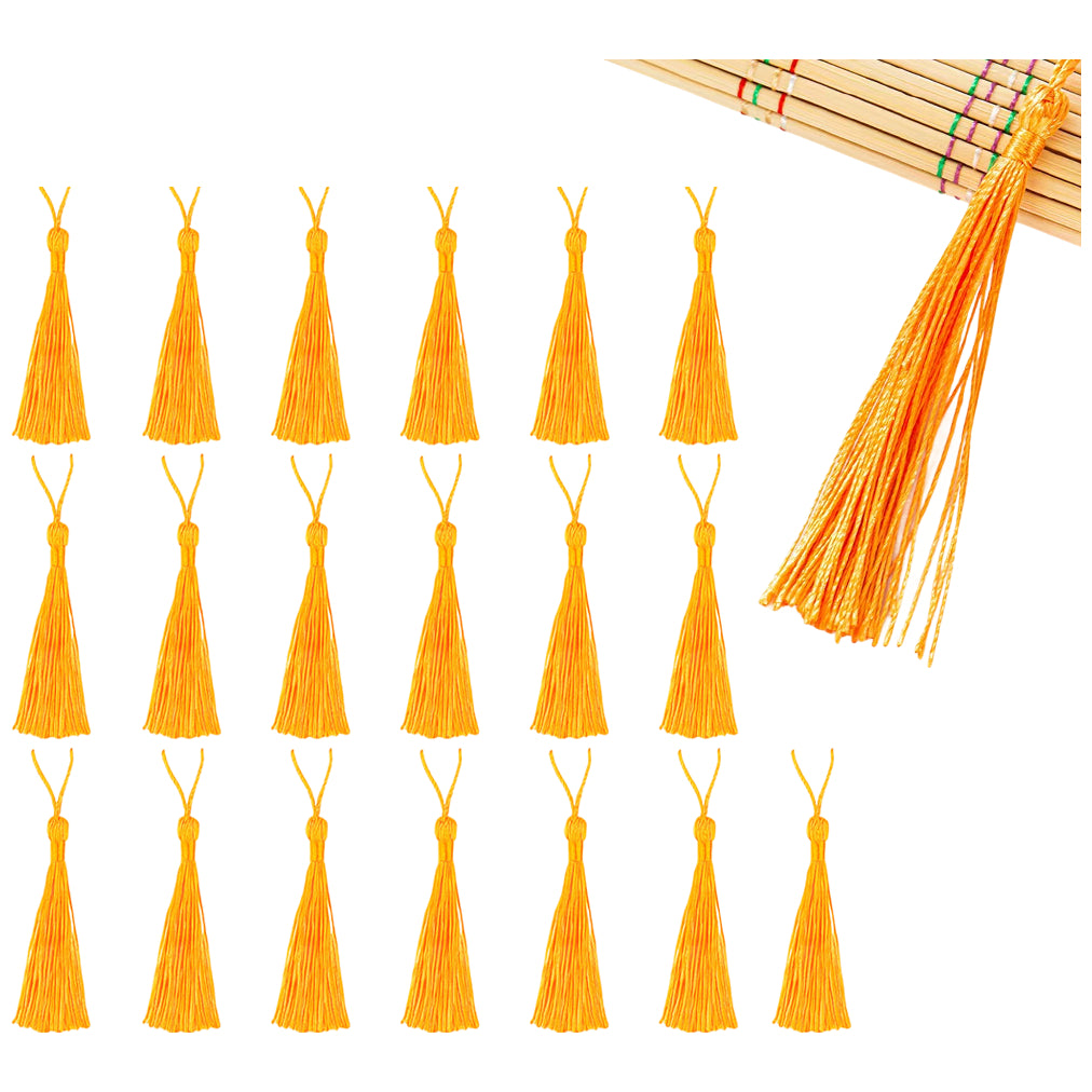 Handmade Silky Tassel Set for Jewelry Making, Keychains, Gift Tags, Sewing Crafts, and Home Decor, Pack of 20