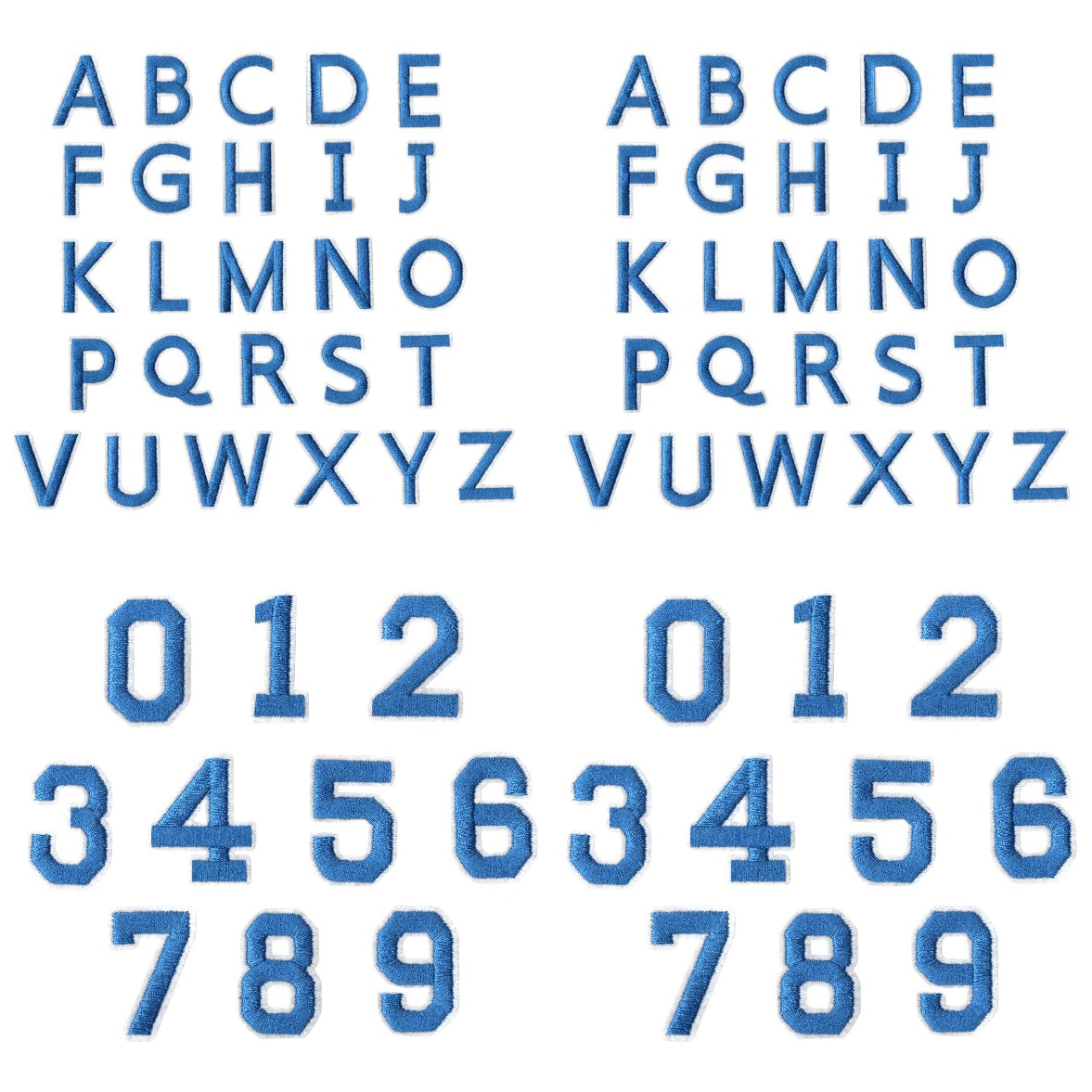 Iron-On Alphabet and Number Embroidered Patches for Clothing, Hats, Jeans, DIY Crafts and Sewing Repairs