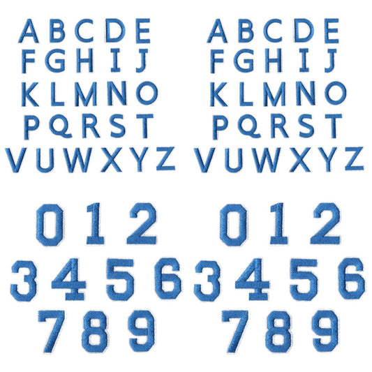 Iron-On Alphabet and Number Embroidered Patches for Clothing, Hats, Jeans, DIY Crafts and Sewing Repairs