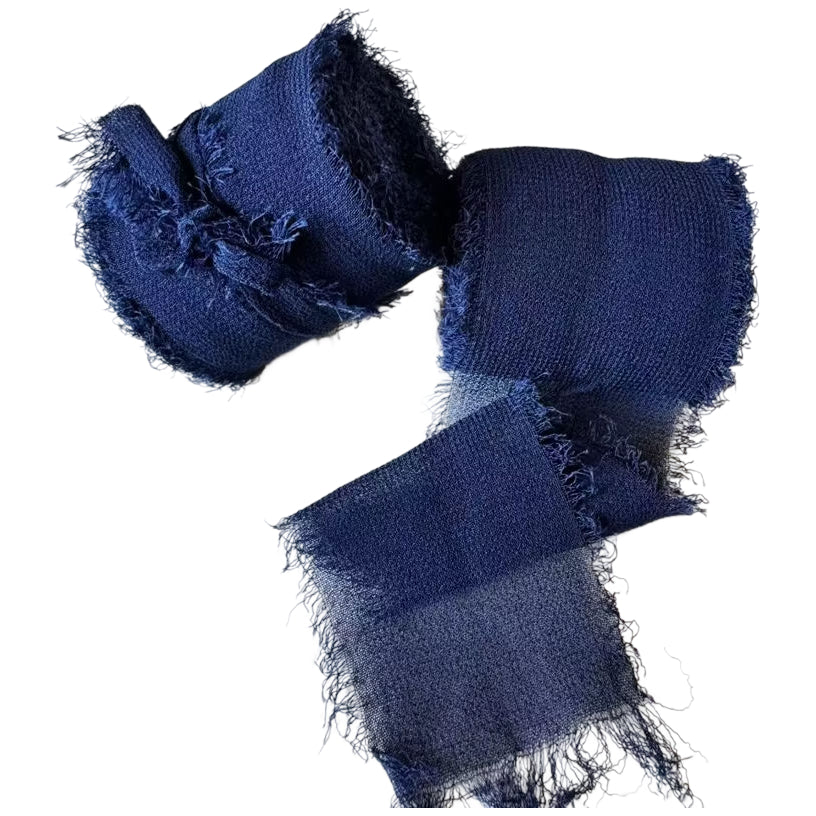 Chiffon Silk Ribbon 1.5 Inch x 10 Yards for Wedding Bouquets, Invitations, and Decorations, Pack of 2