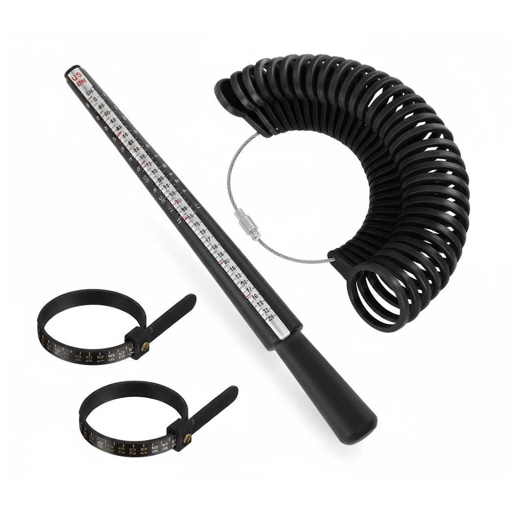 Ring Sizer Gauge Set With Mandrel Stick and Finger Measuring Tools for Women and Men