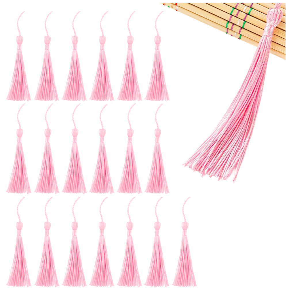 Handmade Silky Tassel Set for Jewelry Making, Keychains, Gift Tags, Sewing Crafts, and Home Decor, Pack of 20