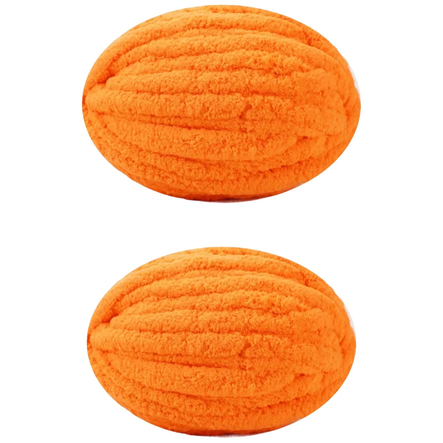 Jumbo Chunky Chenille Yarn for Knitting Crochet Weaving Blankets and DIY Craft Projects 250 Grams/8.82oz 29.53 yards, Pack of 2