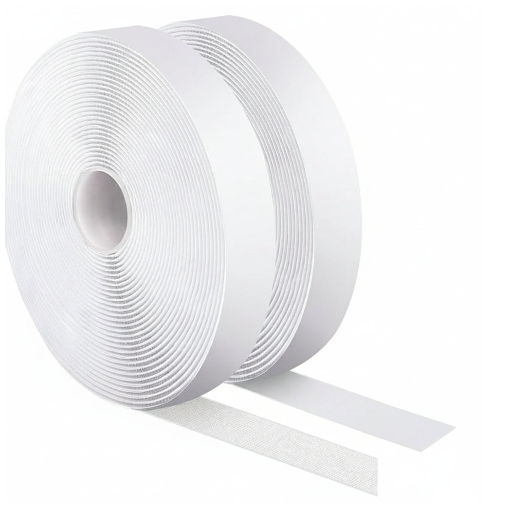 Heavy Duty Adhesive Hook and Loop Tape for Couch Cushions Rugs and Wall Mounting, Pack of 2