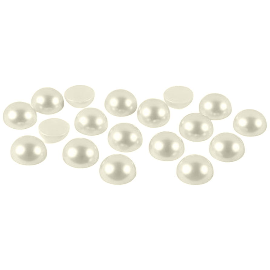 Half Round ABS Faux Flatback Pearls for Crafts Jewelry Scrapbooking and Nail Art Decoration