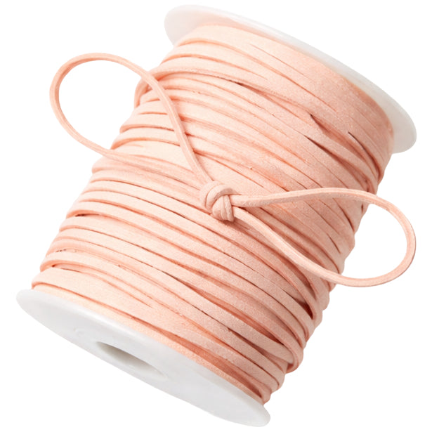 Flat Suede Leather Cord 50 Yards Faux Leather String for Jewelry Making, Bracelets, Necklaces and Craft Projects