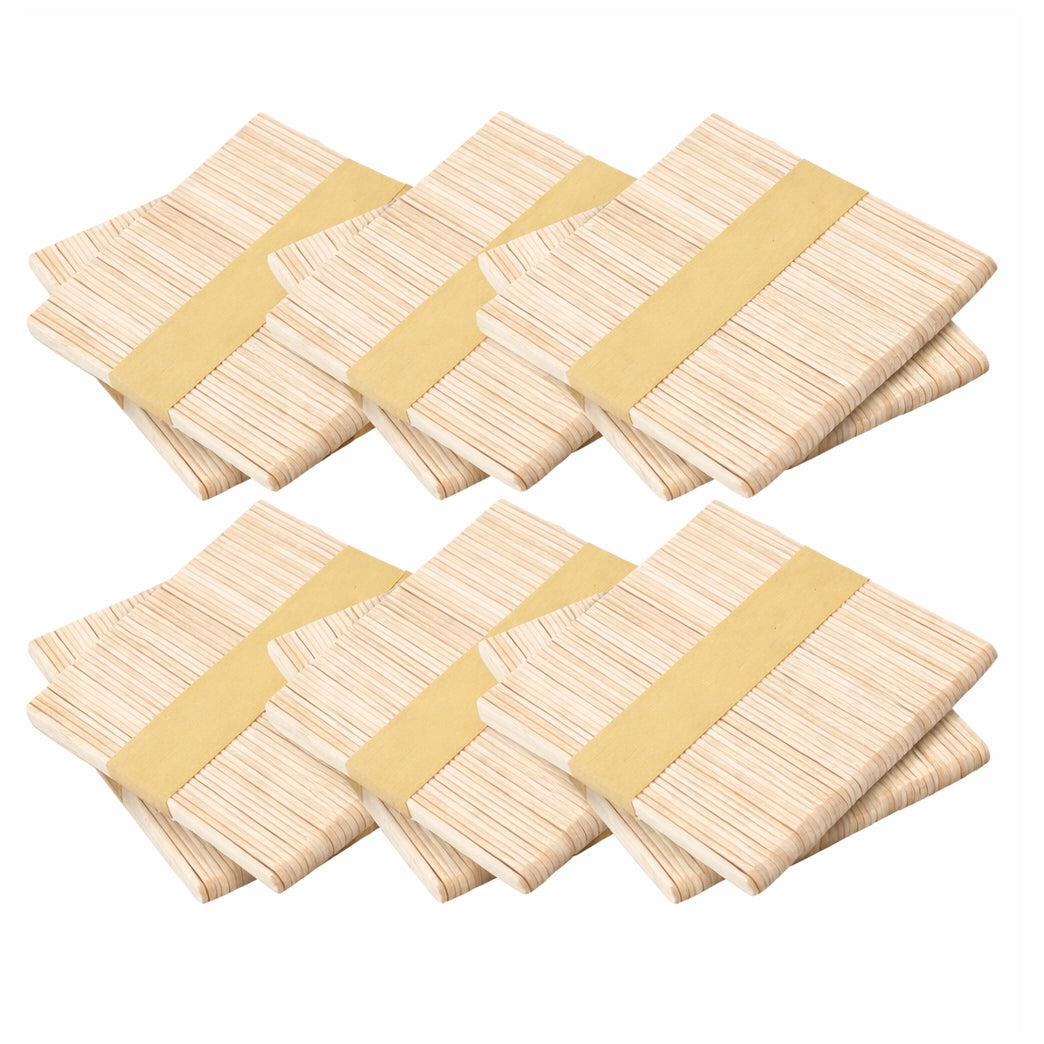 Natural Food Grade Wooden Popsicle Sticks 4.5 Inch Craft Sticks for Ice Cream, Waxing and DIY Crafts