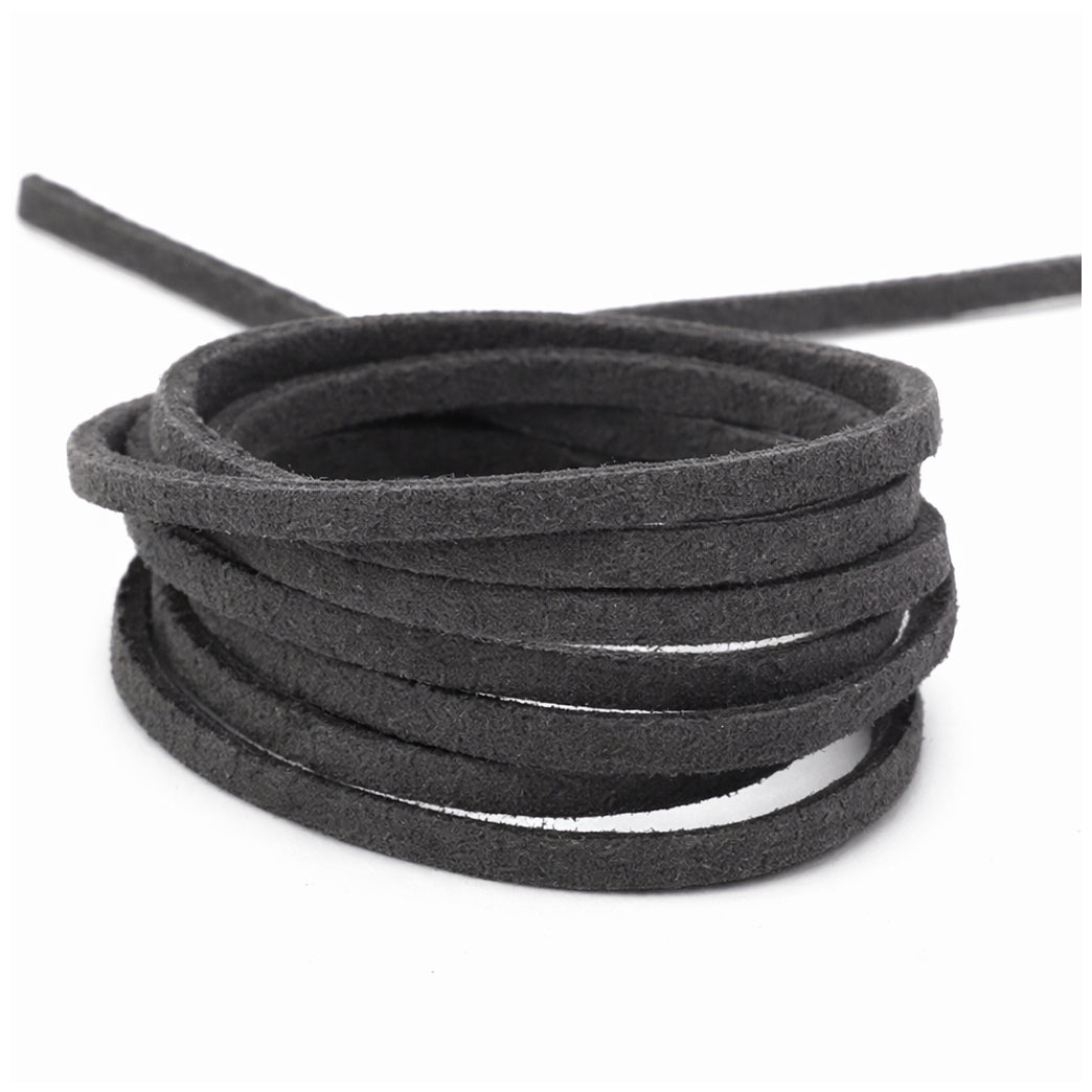 3mm Flat Genuine Leather Cord Brown 5.5 Yards Natural Leather Lacing for Jewelry, Bracelets, Necklaces and Crafts