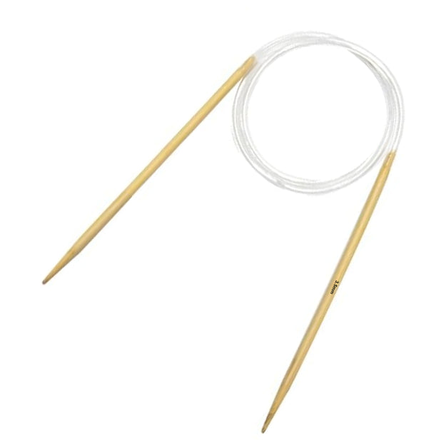 Carbonized Bamboo Circular Knitting Needles with Clear Cables, 16" Length for Smooth Knitting