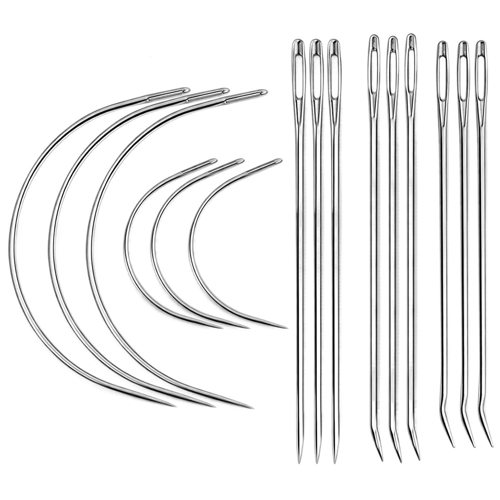 Heavy Duty Hand Sewing Needles Set for Upholstery Leather Carpet Canvas Repair Stitching DIY Projects
