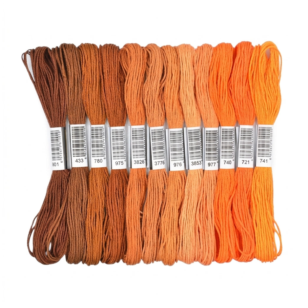 Embroidery Floss Set for Cross Stitch, Friendship Bracelets, Crafts, and DIY Projects, Pack of 12