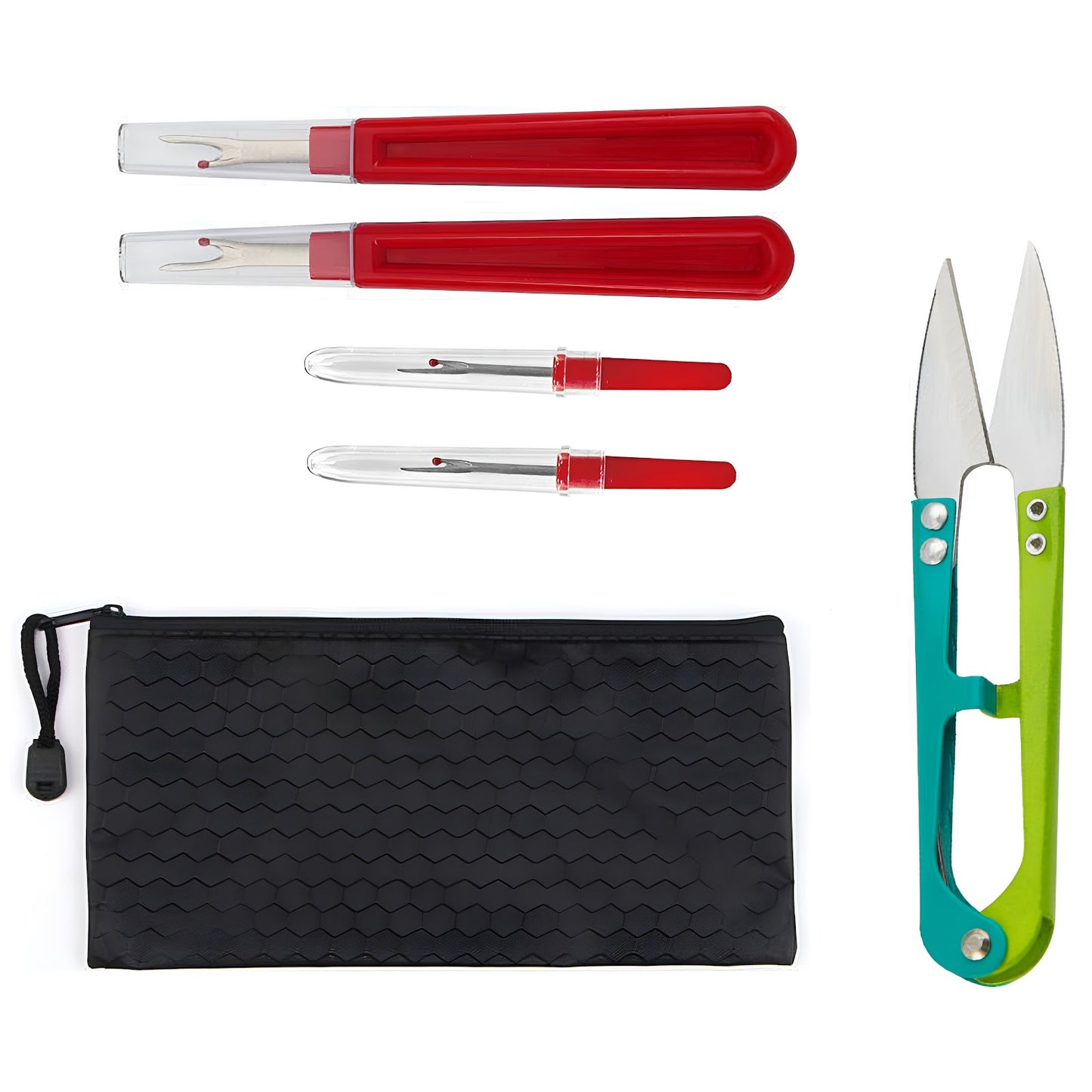 Seam Ripper and Thread Remover Kit With 2 Large 2 Small Unpickers and Trimming Scissors