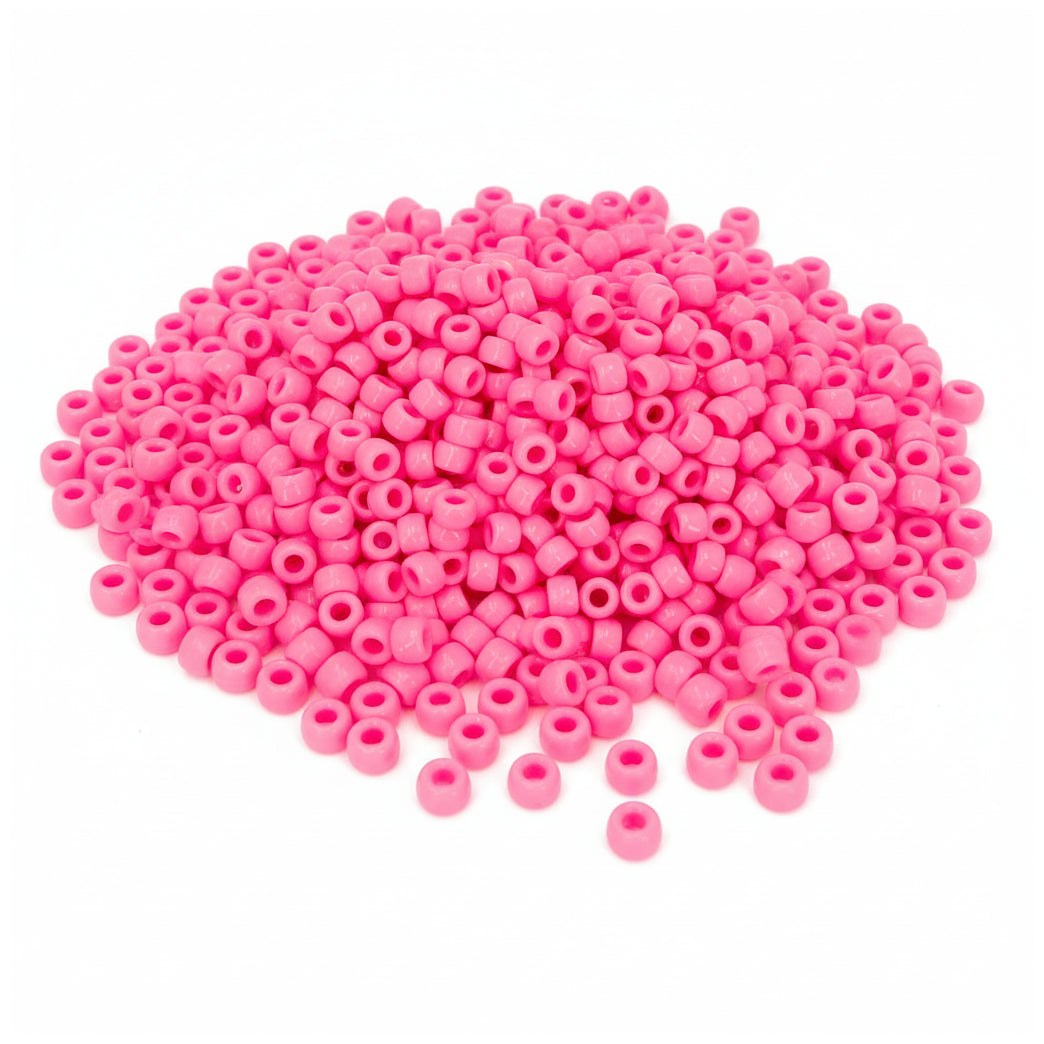 Pony Beads 6x9mm Plastic Beads for Friendship Bracelets Jewelry Making Keychains and DIY Crafts