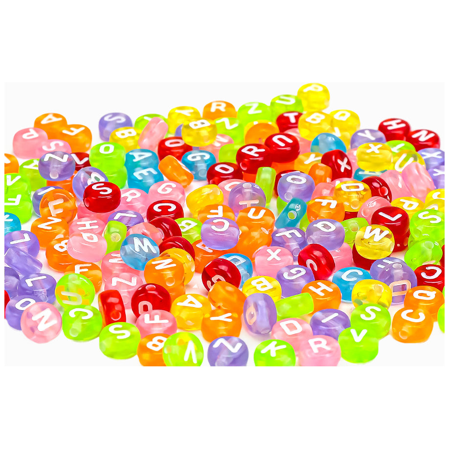 Acrylic Alphabet Letter Beads 4x7 mm for Friendship Bracelets Jewelry Making and DIY Crafts