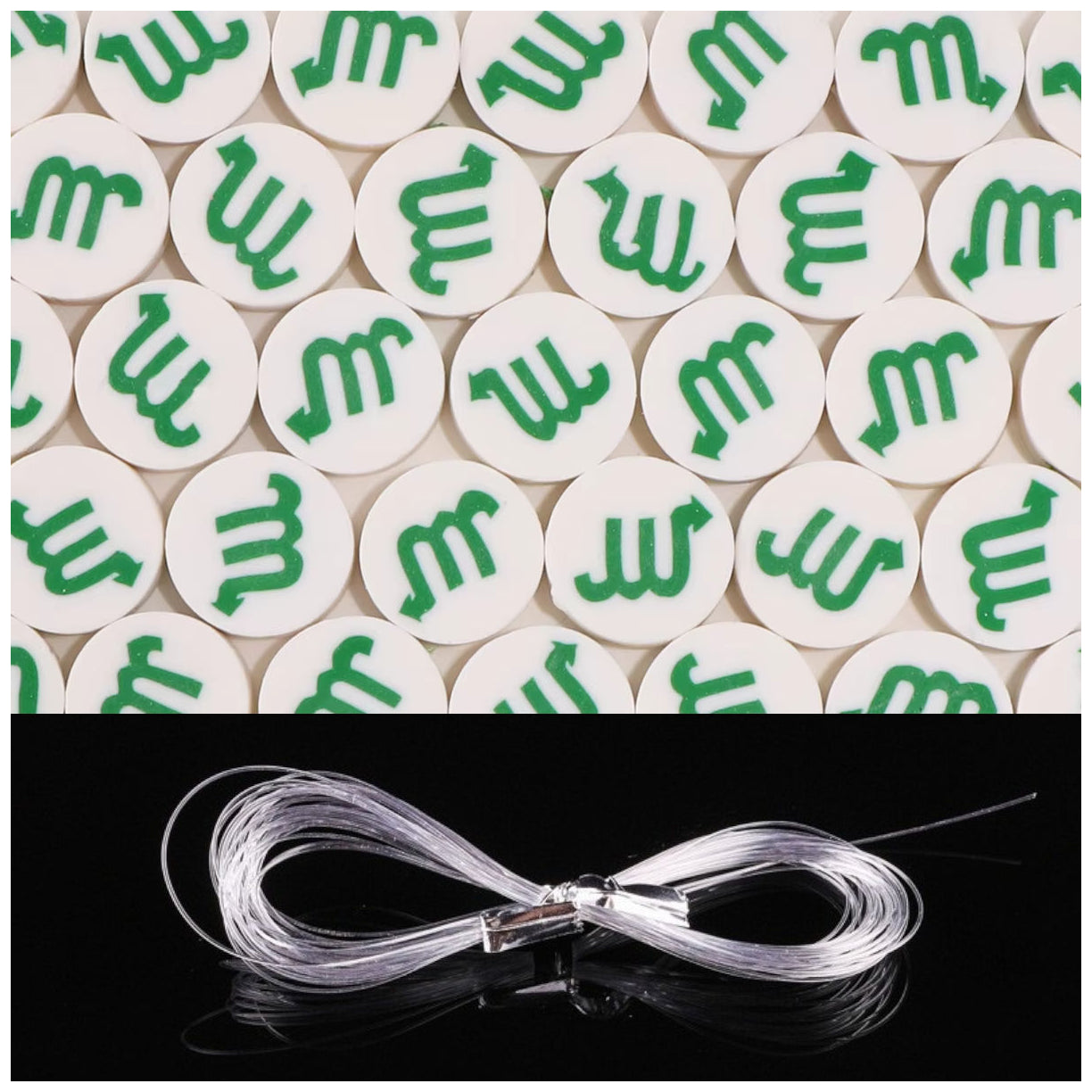 Sports Ball Polymer Clay Beads 8-11mm with Elastic String for Jewelry and DIY Crafts, Pack of 100
