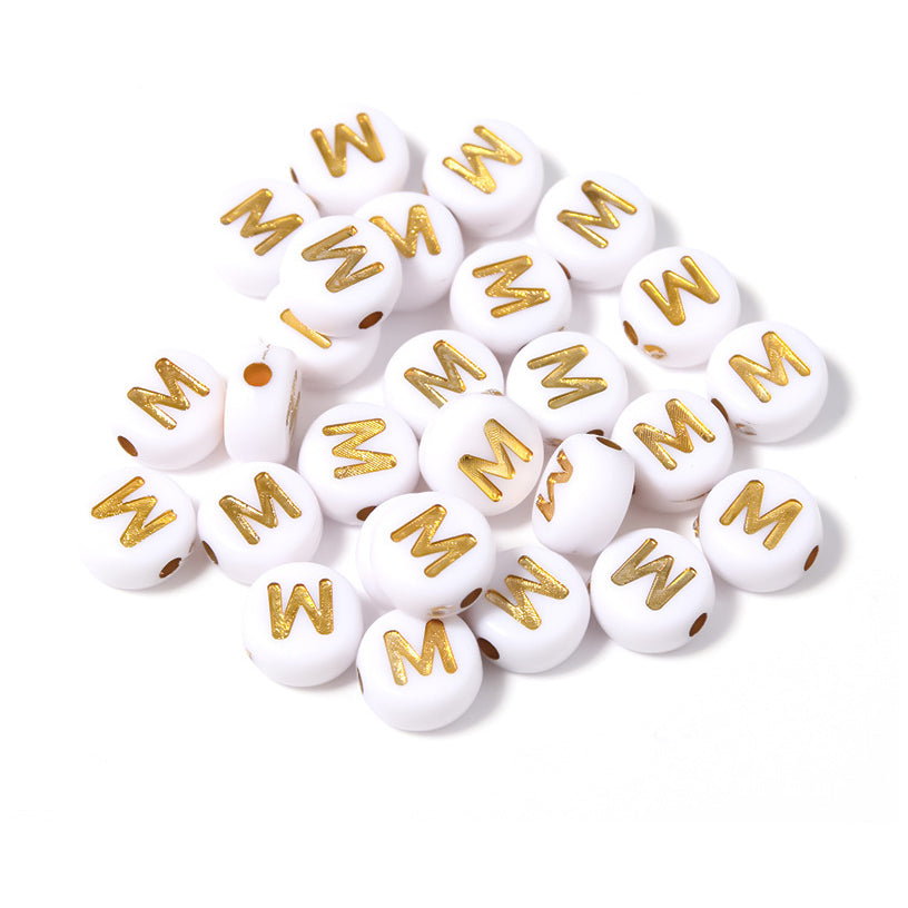 Alphabet Letter Beads 4x7mm Acrylic Round Beads for Bracelets Necklaces Keychains DIY Jewelry, Pack of 300