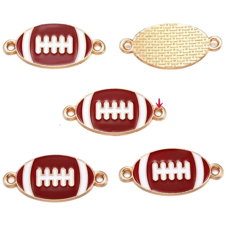 Alloy Sports Charms with Rhinestones for Jewelry Making, Bracelets, Necklaces, and DIY Crafts, Pack of 20