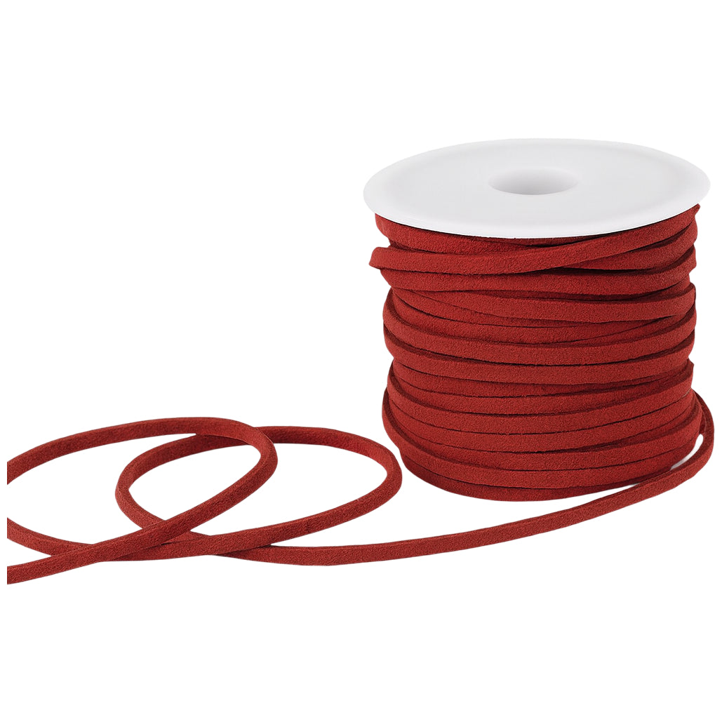 2.6mm x 5m Flat Genuine Leather Cord for Braiding, Jewelry Making, and Craft Projects