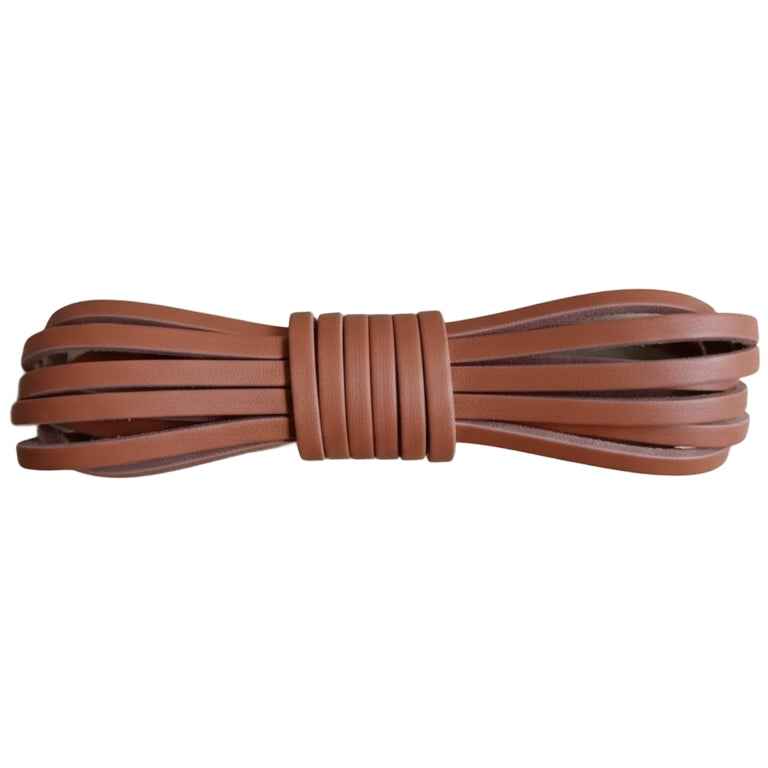 Flat Genuine Leather Cord Strip for Jewelry Braiding Crafts Shoelace Repair Sewing and Leatherworking Projects