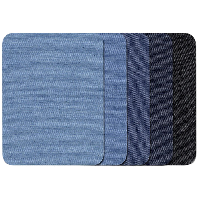 Denim Iron-On Jean Patches with Strong Adhesive, Assorted Shades for Inside and Outside Clothing Repair