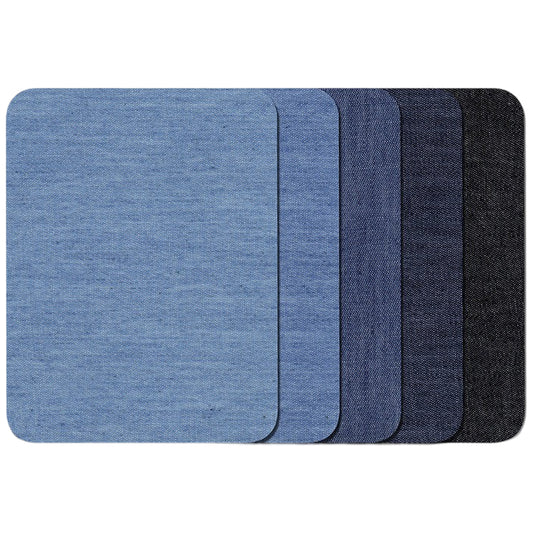 Denim Iron-On Jean Patches with Strong Adhesive, Assorted Shades for Inside and Outside Clothing Repair