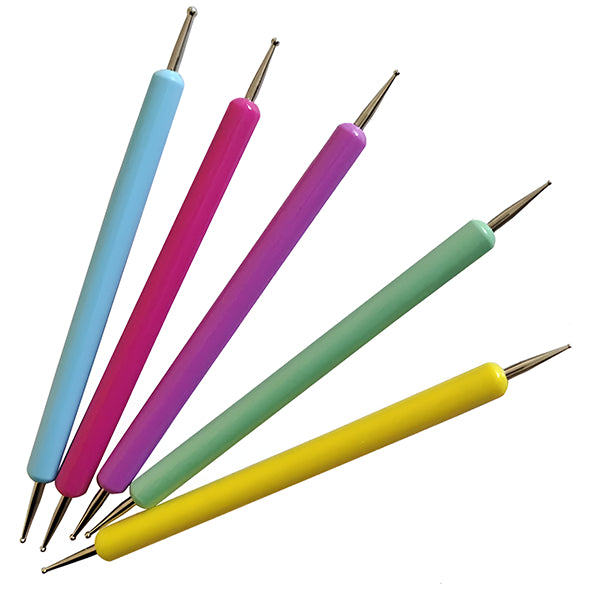 Ball Tip Stylus Set for Tracing Embossing Nail Art Clay Sculpting and Drawing Tools, Pack of 5