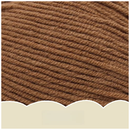 Light Coffee Super Soft 4-Ply 50g/1.76oz, 180yds Cotton Acrylic Blend Yarn, Sport Weight for Sweaters, Dolls, and Baby Crochet