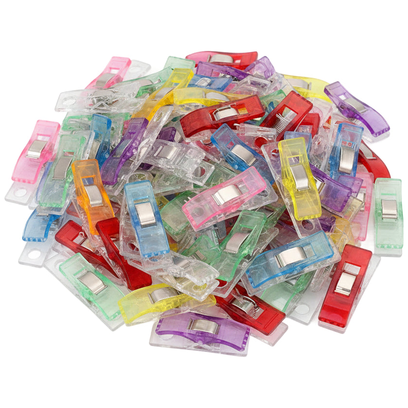 Assorted Sewing Clips for Fabric Quilting Craft Binding Clips for DIY Patchwork and Sewing Projects, Pack of 100