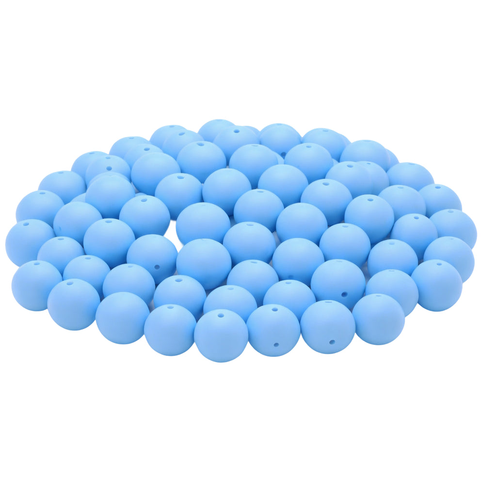 15mm Silicone Beads for Keychains Bracelets Pens Crafts Bulk Round Beads DIY Jewelry Making, Pack of 100