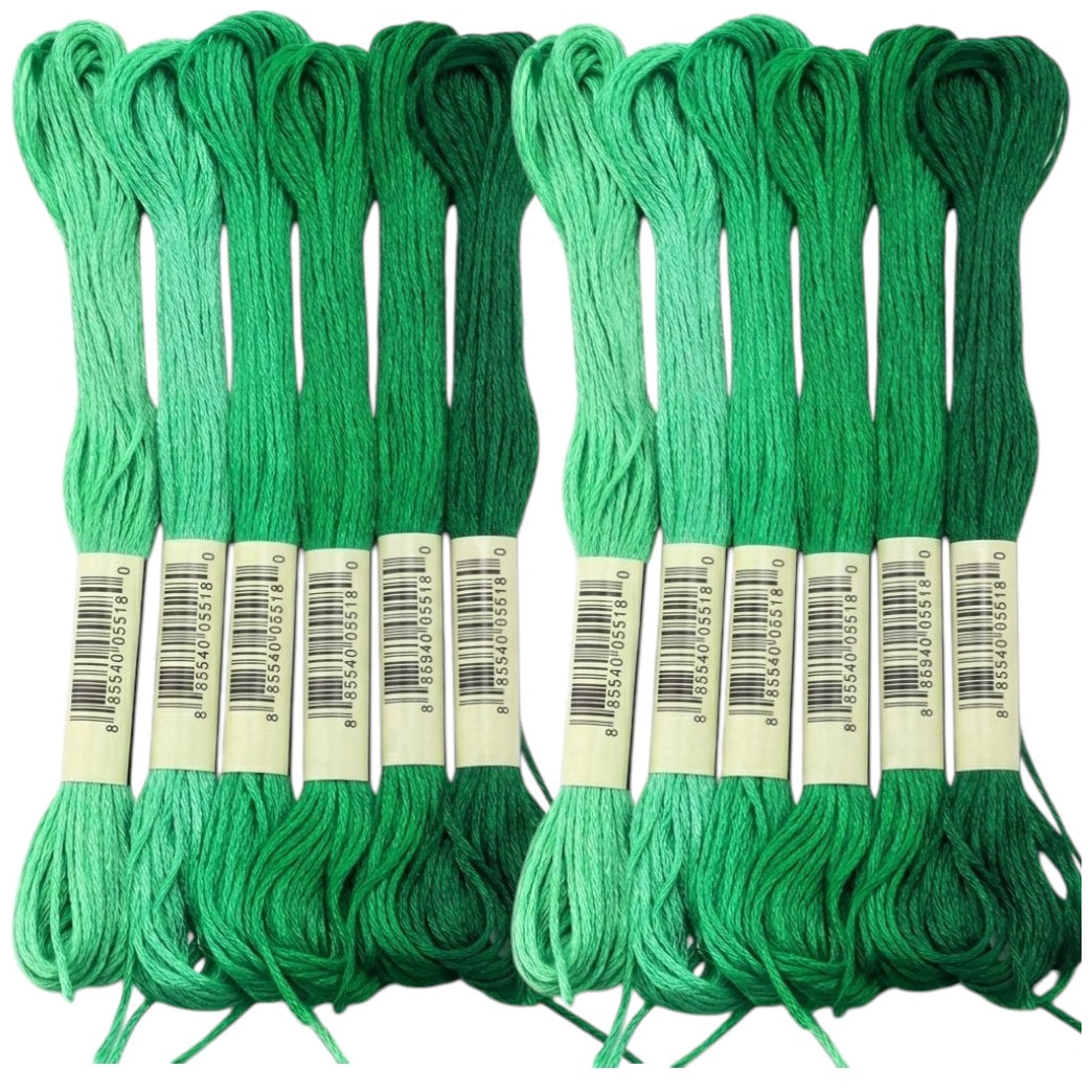 Embroidery Floss Set for Cross Stitch, Friendship Bracelets, Crafts, and DIY Projects, Pack of 12