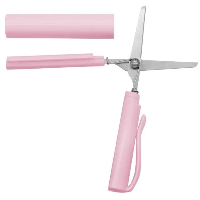 Compact Folding Pen Scissors with Cover for School, Travel, Scrapbooking, and DIY Crafts