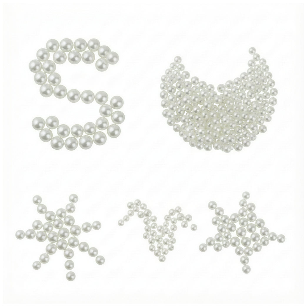 Round Pearl Beads for Jewelry Making with Holes for Bracelets, Necklaces, Earrings, and DIY Craft Projects