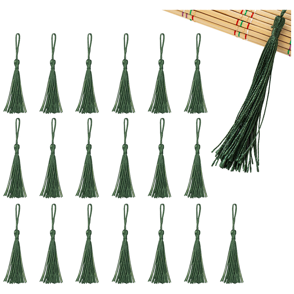 Handmade Silky Tassel Set for Jewelry Making, Keychains, Gift Tags, Sewing Crafts, and Home Decor, Pack of 20