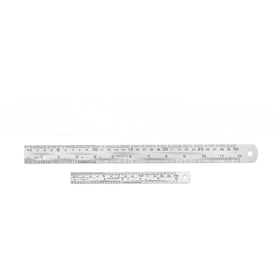 Stainless Steel Ruler with Conversion Table Metal Measuring Rule for School Office Engineering and DIY Use