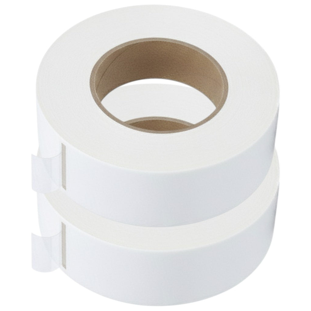 White Double Sided Fabric Tape No Sew Adhesive Cloth Tape for Hemming Repairs and DIY Crafts, Pack of 2