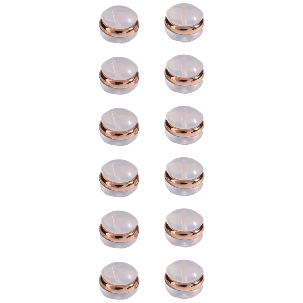 Soft Silicone Earring Backs for Studs, Hoops, and Fish Hook Earrings Hypoallergenic, Pack of 12